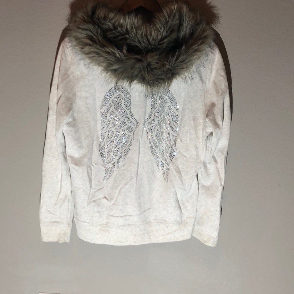 Victoria Secret Zipup with fur good